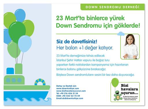 Down Sendromu Derneği: Bizi Havalara Uçurun Down Sendromu Derneği: Bizi Havalara Uçurun